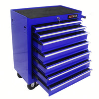 Multifunctional 7 Drawer Tool Cart With Wheels In Blue For Easy Storage And Mobility