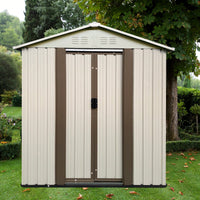 5FTx3FT Apex Roof Outdoor Storage Shed In White For Garden Tools And Equipment