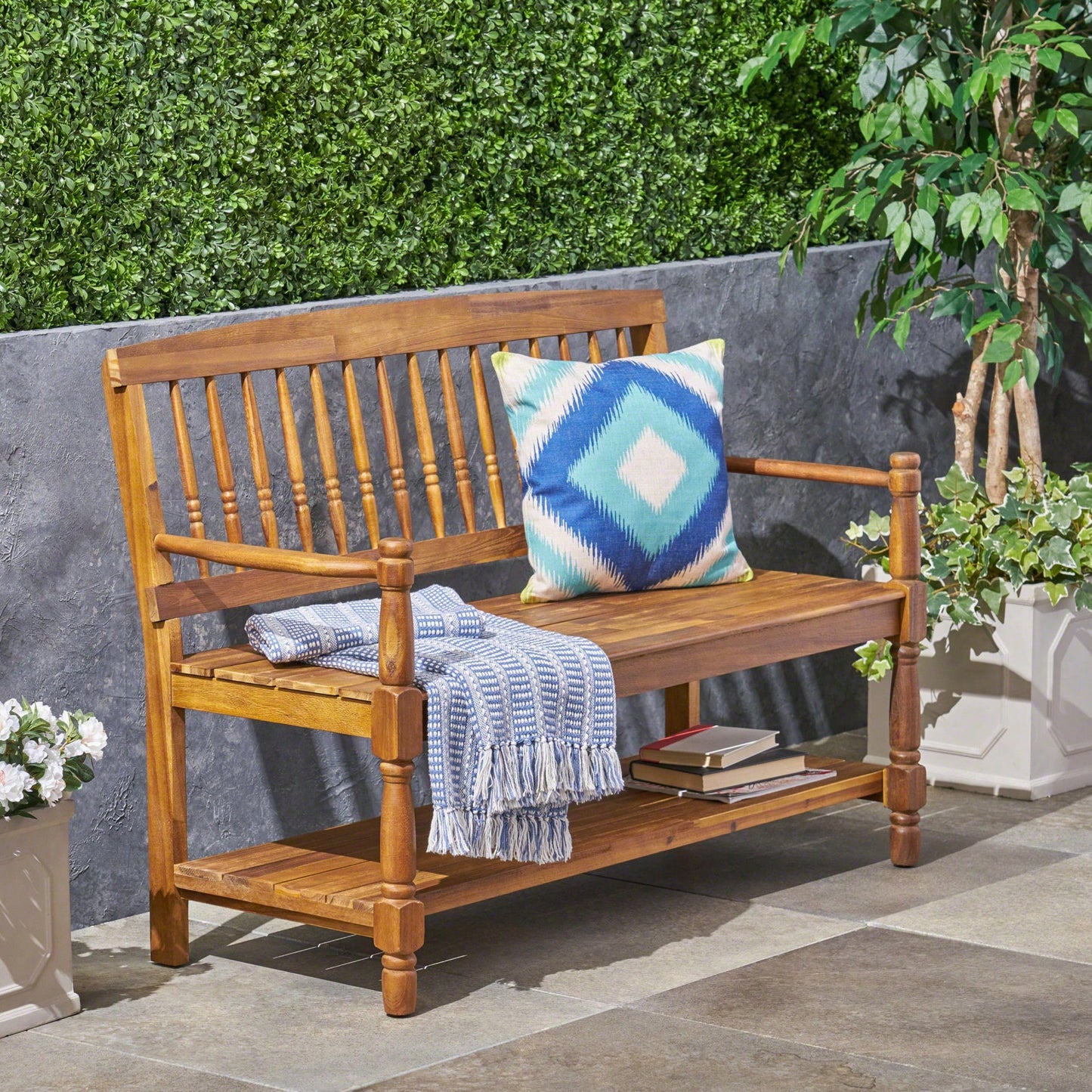 Elegant Outdoor Garden Bench With Comfortable Seating And Durable Design