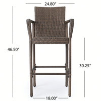 Set Of 2 Elegant Adjustable Height Barstool With Comfortable Upholstered Seat And Modern Design