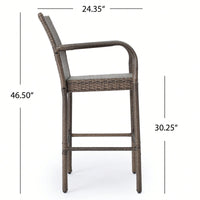 Set Of 2 Elegant Adjustable Height Barstool With Comfortable Upholstered Seat And Modern Design