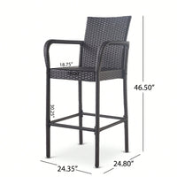 Set Of 2 Elegant Adjustable Height Barstool With Comfortable Upholstered Seat And Modern Design