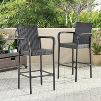 Set Of 2 Elegant Adjustable Height Barstool With Comfortable Upholstered Seat And Modern Design