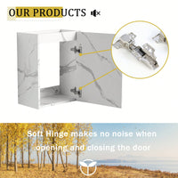 Compact 16 Inch Wall-Mounted Bathroom Vanity With Ceramic Sink And Soft-Close Cabinet Door Ideal For Small Spaces