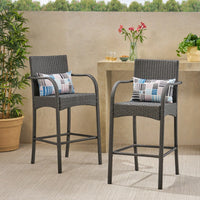 Set Of 2 Stylish Modern Barstool Chair For Dining And Kitchen Spaces