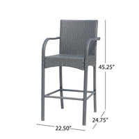Set Of 2 Stylish Modern Barstool Chair For Dining And Kitchen Spaces