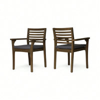 Elegant Set Of 2 Modern Dining Chairs With Comfortable Upholstery And Stylish Design