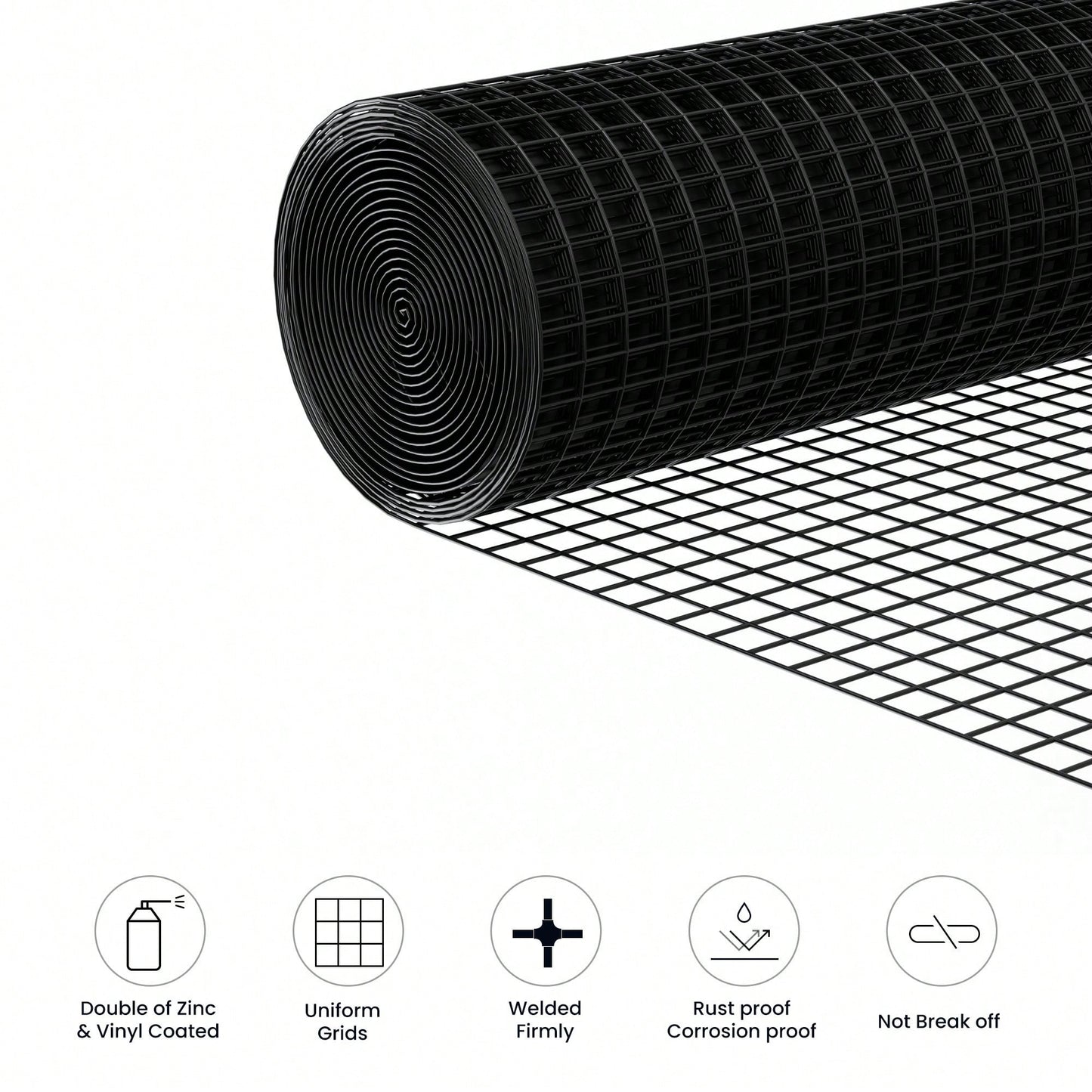 Vinyl Coated 1/2 Inch Welded Wire Mesh Roll 48 Inch X 50 Feet For Chicken Coops Gopher Barriers And Rat Fencing