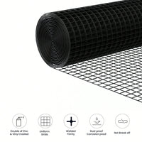 Vinyl Coated 1/2 Inch Welded Wire Mesh Roll 48 Inch X 50 Feet For Chicken Coops Gopher Barriers And Rat Fencing