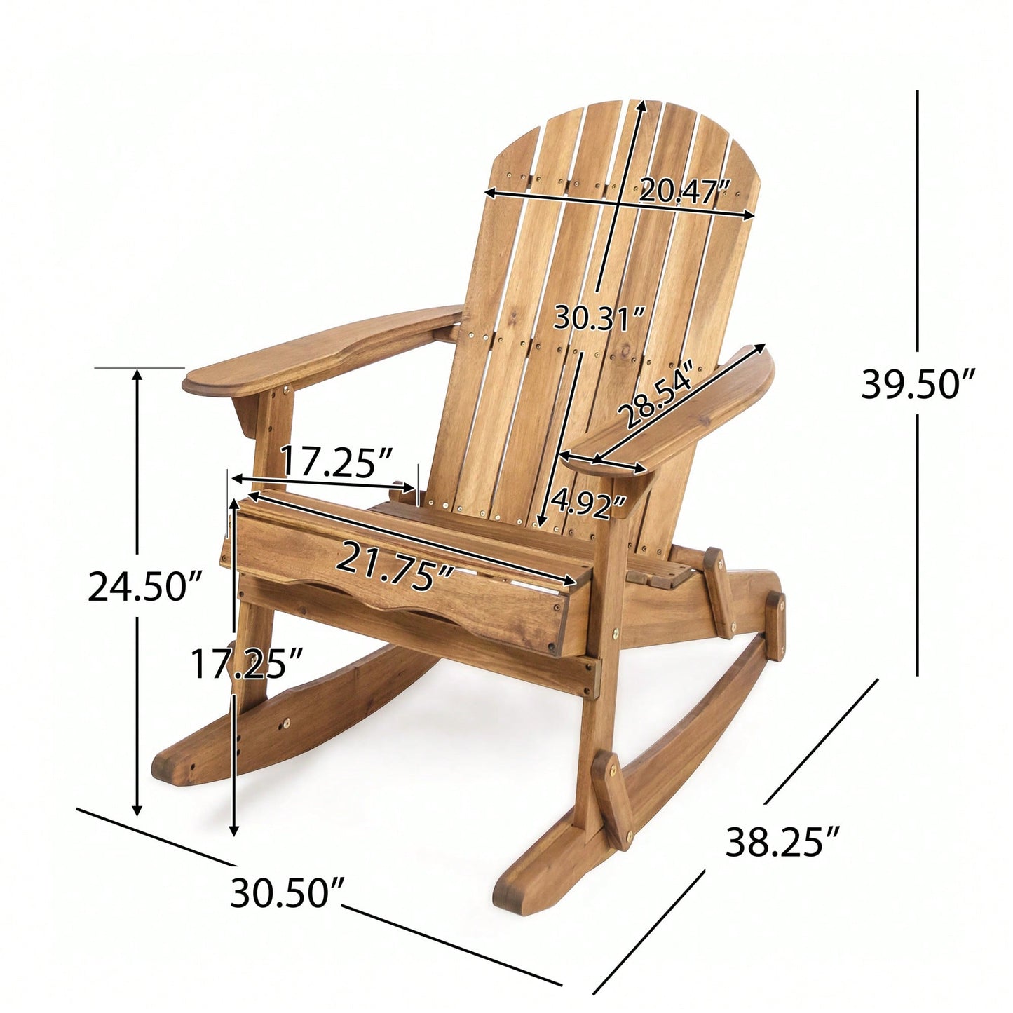 Comfortable Outdoor Adirondack Rocking Chair For Relaxation And Leisure