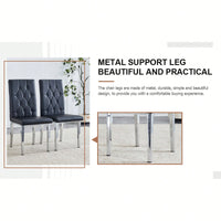 Elegant Black Armless Dining Chairs Set Of 4 With Vintage Grid And Buckle Design