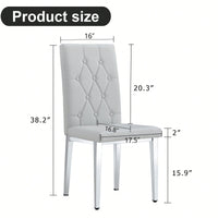 Elegant Black Armless Dining Chairs Set Of 4 With Vintage Grid And Buckle Design