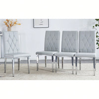 Elegant Black Armless Dining Chairs Set Of 4 With Vintage Grid And Buckle Design