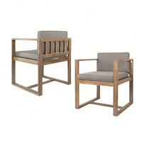 Outdoor Patio Dining Chairs Set Of Two Comfortable And Stylish Seating For Garden Or Balcony