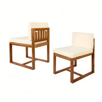 Outdoor Patio Dining Chairs Set Of Two Comfortable And Stylish Seating For Garden Or Balcony