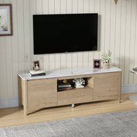 58 Inch LED TV Stand With Storage For Up To 80 Inch For Gaming And Living Room Entertainment Center