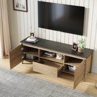58 Inch LED TV Stand With Storage For Up To 80 Inch For Gaming And Living Room Entertainment Center