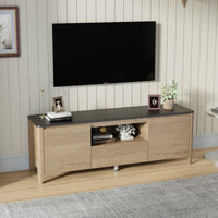 58 Inch LED TV Stand With Storage For Up To 80 Inch For Gaming And Living Room Entertainment Center