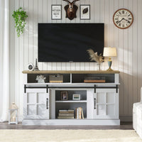 58 Inch TV Stand With Storage Cabinet And Shelves For Living Room And Bedroom Entertainment Center