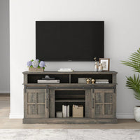 58 Inch TV Stand With Storage Cabinet And Shelves For Living Room And Bedroom Entertainment Center