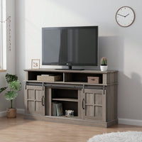 58 Inch TV Stand With Storage Cabinet And Shelves For Living Room And Bedroom Entertainment Center