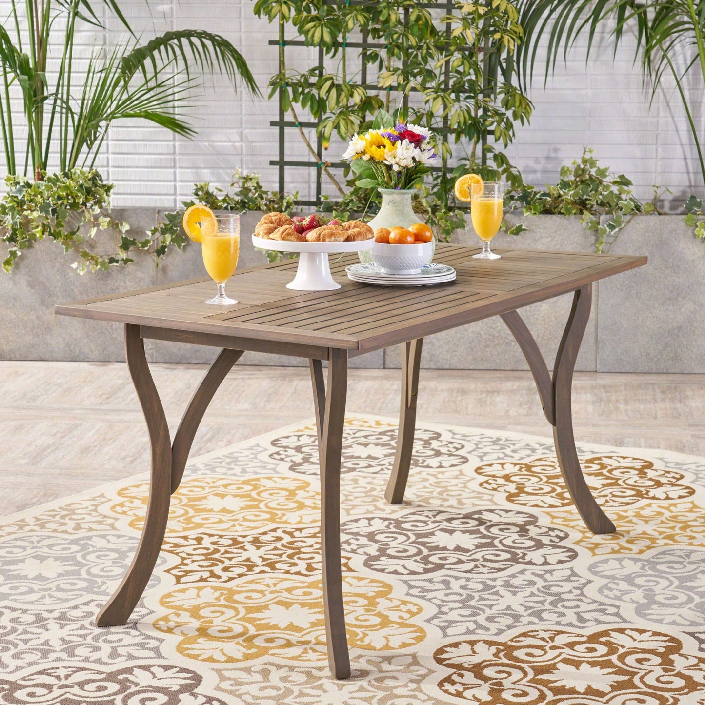 Elegant Rectangular Wood Dining Table For Modern Home Decor