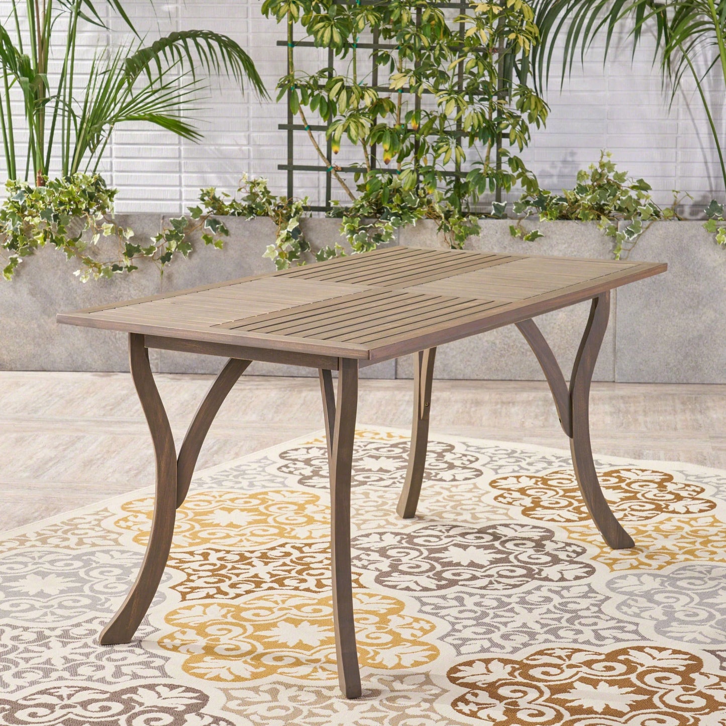 Elegant Rectangular Wood Dining Table For Modern Home Decor