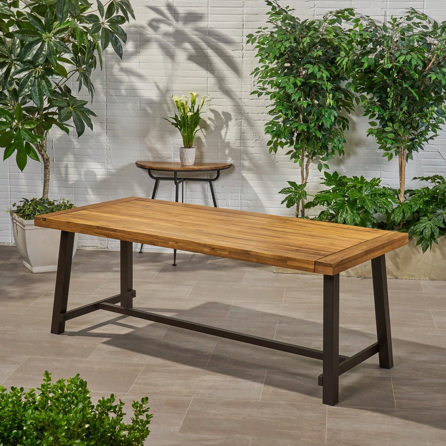 Stylish Weather-Resistant Outdoor Dining Table For Patio And Garden Use