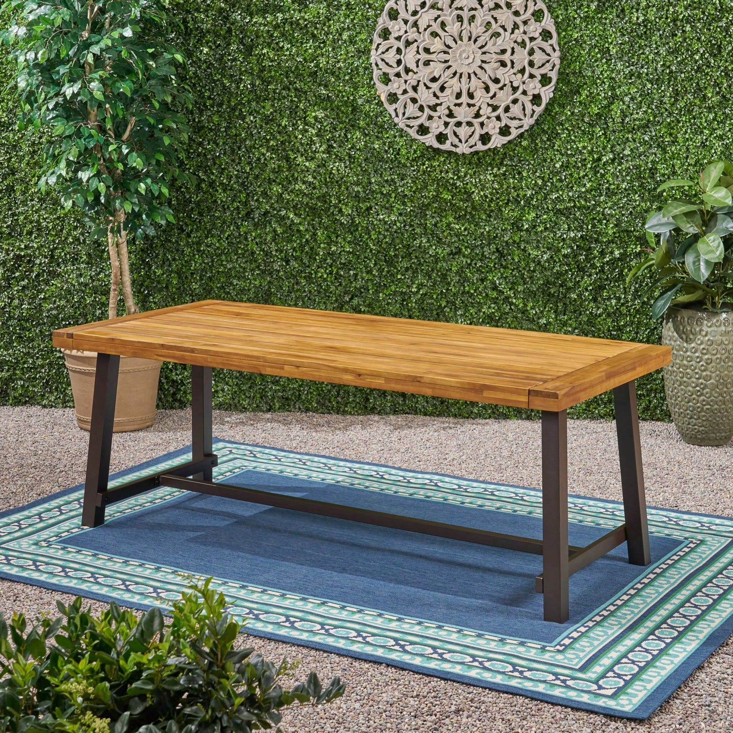 Stylish Weather-Resistant Outdoor Dining Table For Patio And Garden Use