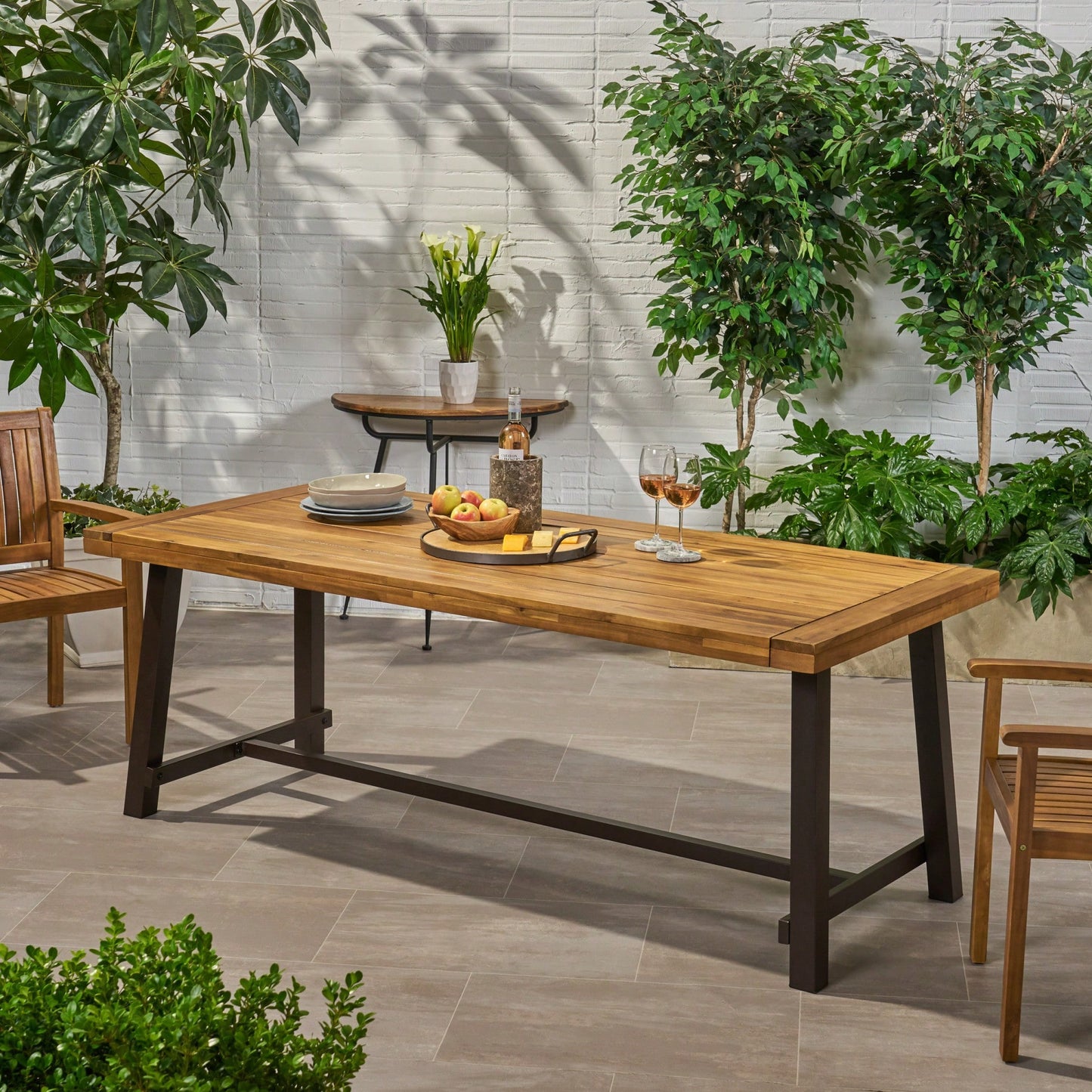 Stylish Weather-Resistant Outdoor Dining Table For Patio And Garden Use