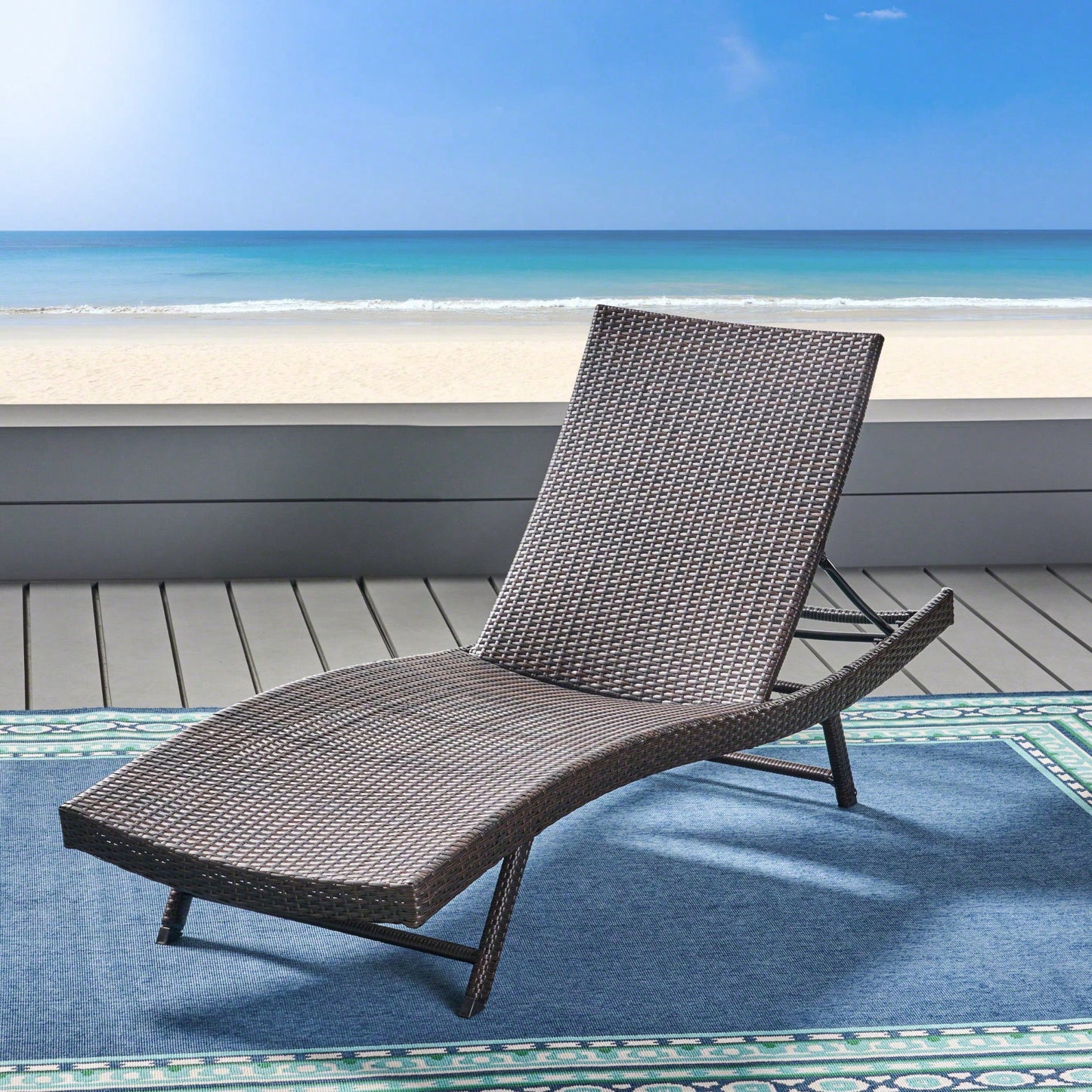 Outdoor Wicker Chaise Lounge Chair For Relaxation And Comfort