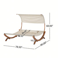 Outdoor Sunbed With Canopy For Relaxation And Comfort