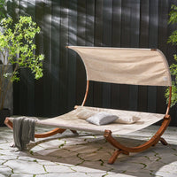 Outdoor Sunbed With Canopy For Relaxation And Comfort