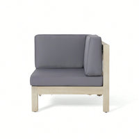 Light Grey X-Back Corner Chair For Stylish Living Spaces