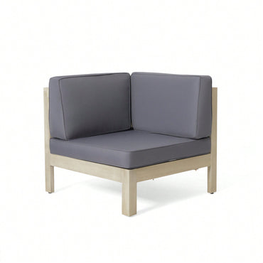 Light Grey X-Back Corner Chair For Stylish Living Spaces