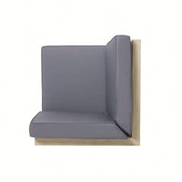 Light Grey X-Back Corner Chair For Stylish Living Spaces