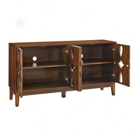 Mid Century Modern Sideboard Buffet With Storage Adjustable Shelves For Living Room Dining Room Entryway Walnut Finish