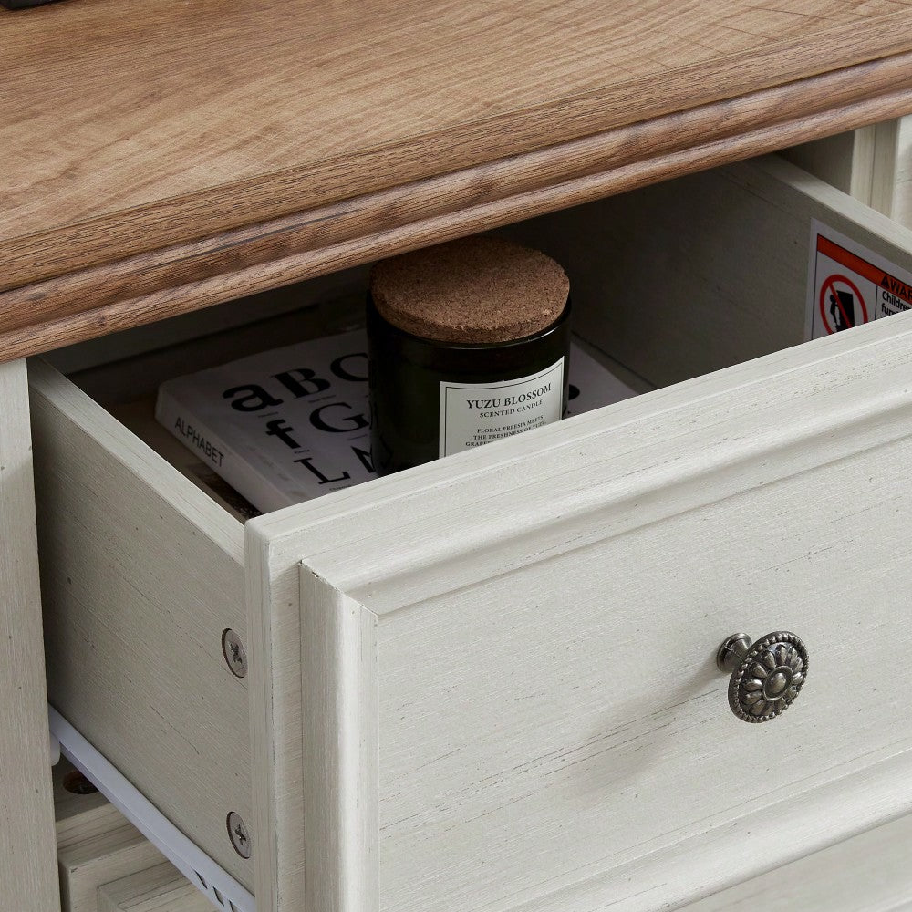 Stylish 6 Drawer Dresser For Bedroom And Living Room - Versatile Storage Solution For Clothes And Organizers In Beige