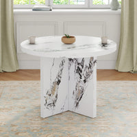42 Inch Round Dining Table For 4-6 Modern Kitchen Small Table For Home Office Cafe Restaurant Wine Bar Conference