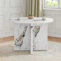 42 Inch Round Dining Table For 4-6 Modern Kitchen Small Table For Home Office Cafe Restaurant Wine Bar Conference