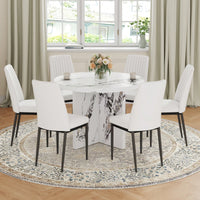 42 Inch Round Dining Table For 4-6 Modern Kitchen Small Table For Home Office Cafe Restaurant Wine Bar Conference