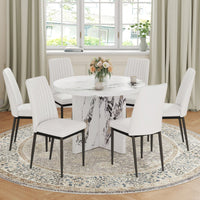 42 Inch Round Dining Table For 4-6 Modern Kitchen Small Table For Home Office Cafe Restaurant Wine Bar Conference