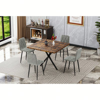 Mid Century Modern Square Dining Table For 4-6 People Space Saving Coffee Table For Kitchen Dining Room Office