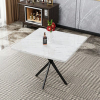 Mid Century Modern Square Dining Table For 4-6 People Space Saving Coffee Table For Kitchen Dining Room Office