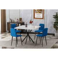 Mid Century Modern Square Dining Table For 4-6 People Space Saving Coffee Table For Kitchen Dining Room Office