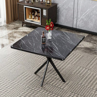 Mid Century Modern Square Dining Table For 4-6 People Space Saving Coffee Table For Kitchen Dining Room Office
