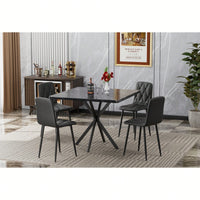 Mid Century Modern Square Dining Table For 4-6 People Space Saving Coffee Table For Kitchen Dining Room Office