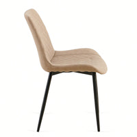 PU Leather Dining Chairs Set Of 2 Mid-Century Modern Armless Side Chairs With Metal Legs For Kitchen And Living Room Dark Grey