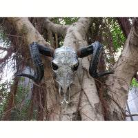 Lifelike Bone-Inspired Bull Head Wall Decor Resin Craft North American Style Home Accent