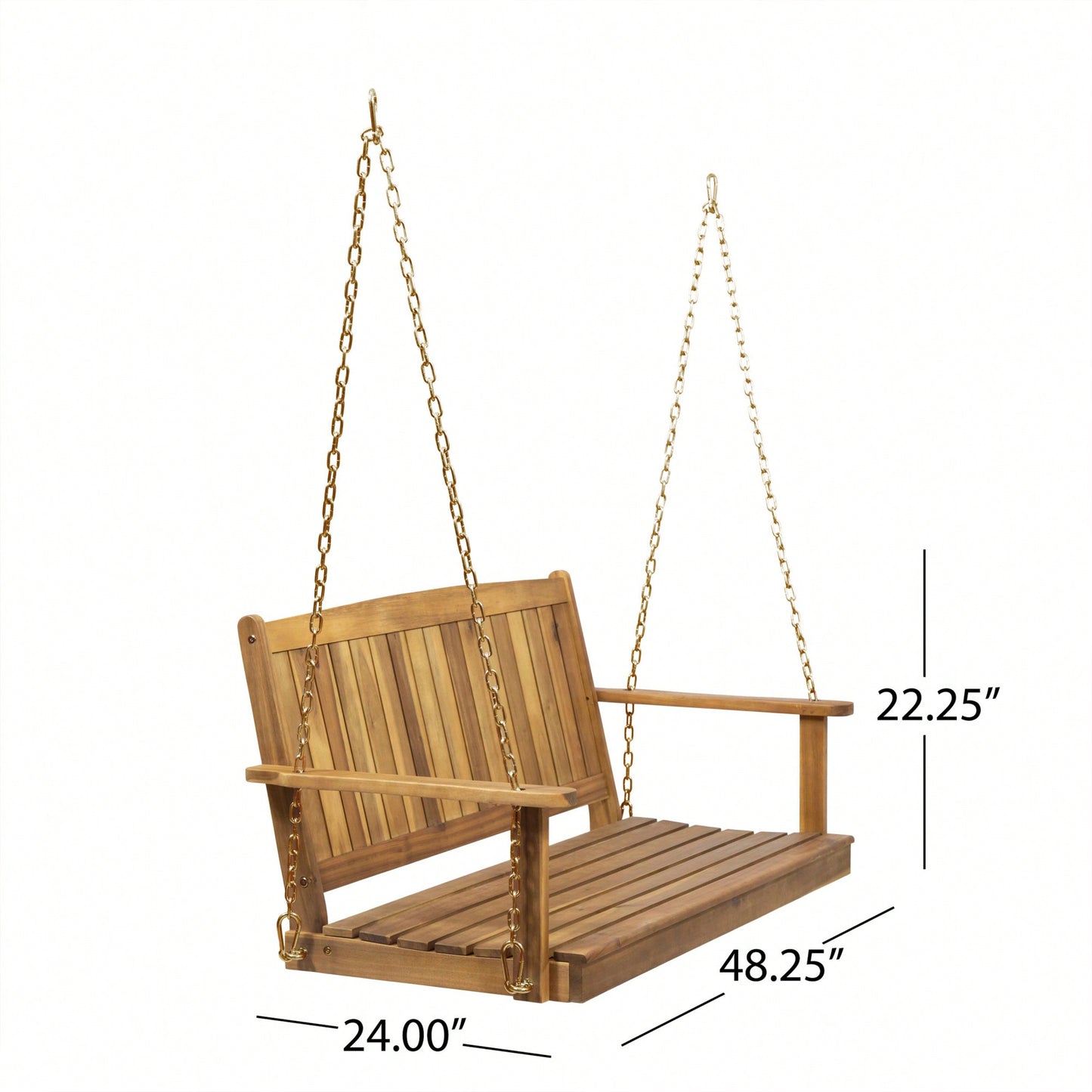 Elegant Outdoor Porch Swing With Comfortable Cushions And Sturdy Frame